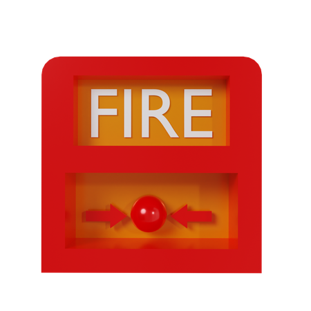 Botão de incêndio de emergência  3D Icon