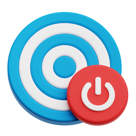 Botão liga/desliga de destino  3D Icon