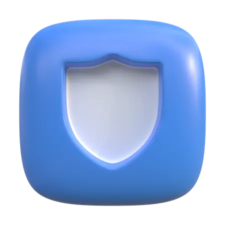 Botão de escudo  3D Icon