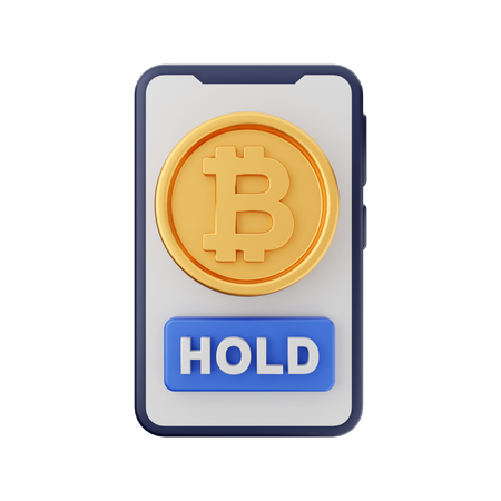 Botão de espera bitcoin  3D Icon