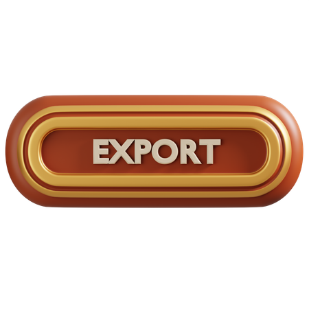 Botão de exportação  3D Icon