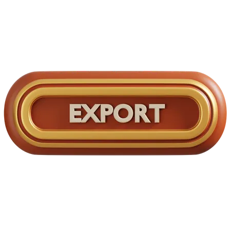 Botão de exportação  3D Icon