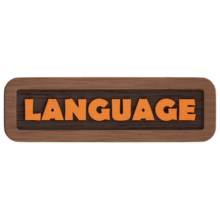 Botão de idioma  3D Icon