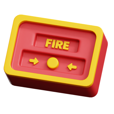 Botão de incêndio de emergência  3D Icon