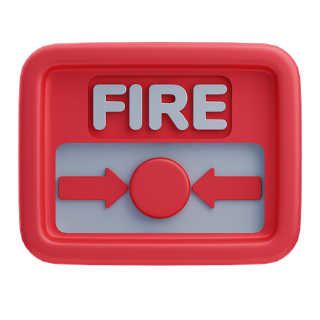 Botão de incêndio de emergência  3D Icon