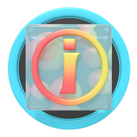 Botão de informações  3D Icon