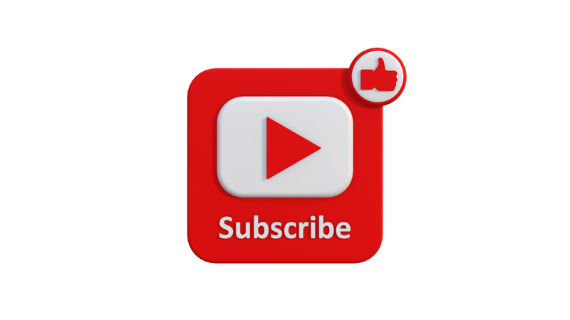 Botão de inscrição  3D Icon
