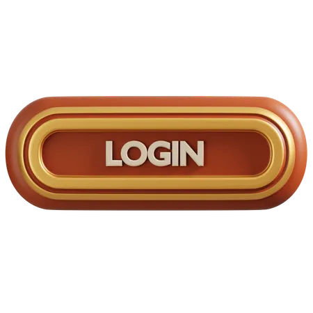 Botão de login  3D Icon