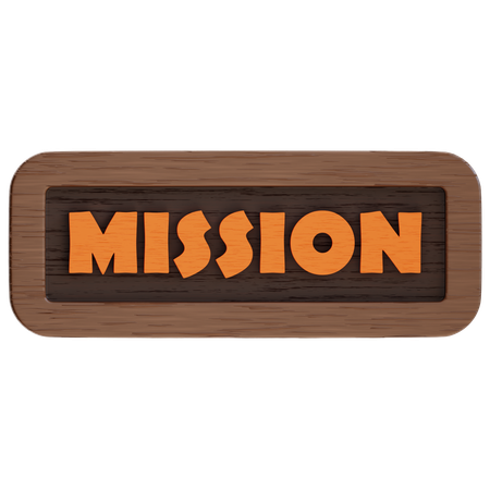 Botão de missão  3D Icon