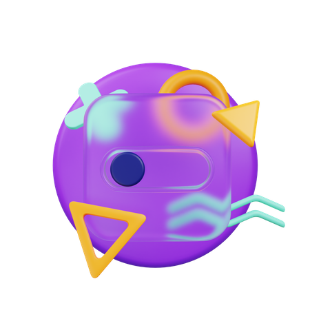 Botão de modo escuro  3D Illustration