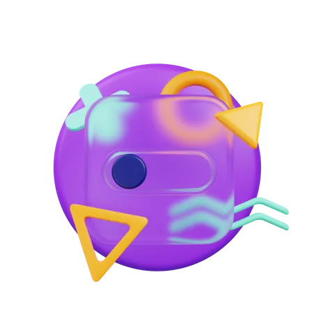 Botão de modo escuro  3D Illustration