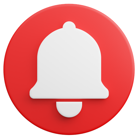 Botão de notificação  3D Icon
