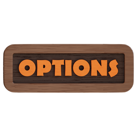 Botão de opções  3D Icon