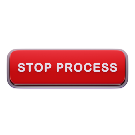 Botão de parar processo  3D Icon