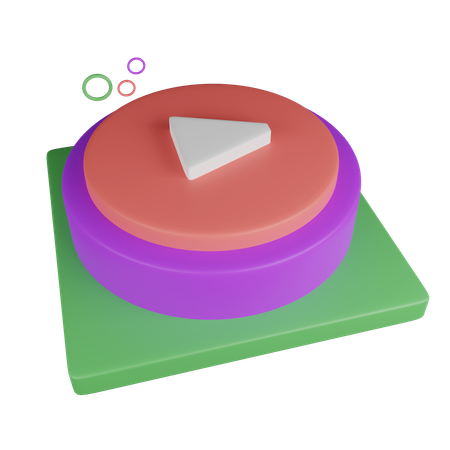 Botão Reproduzir  3D Icon