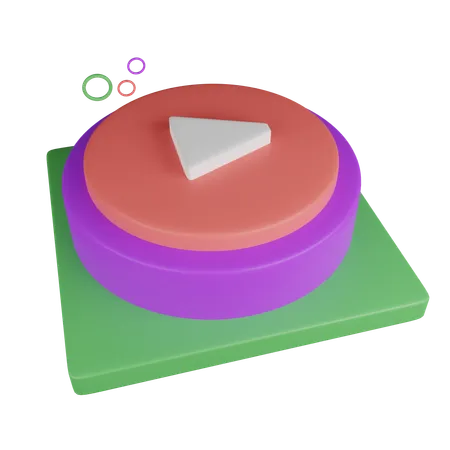 Botão Reproduzir  3D Icon