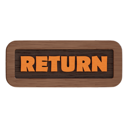 Botão de retorno  3D Icon