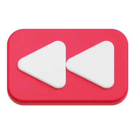 Botão retroceder  3D Icon