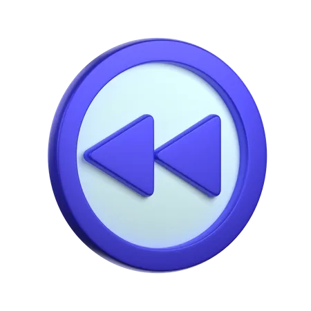Botão de retrocesso rápido  3D Icon