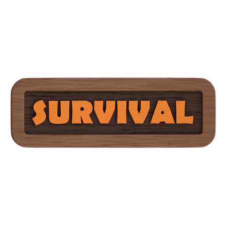 Botão de sobrevivência  3D Icon