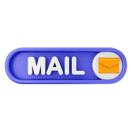 Botão de texto de e-mail  3D Icon