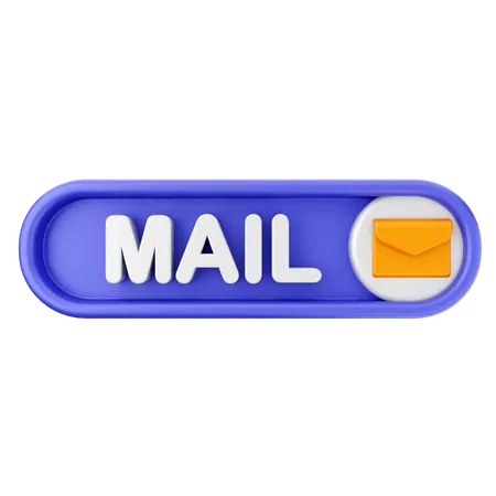 Botão de texto de e-mail  3D Icon