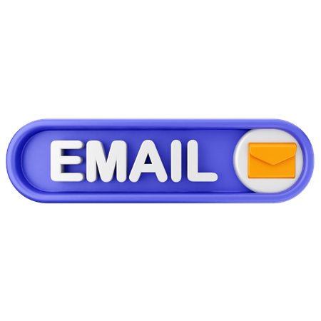 Botão de texto de e-mail  3D Icon