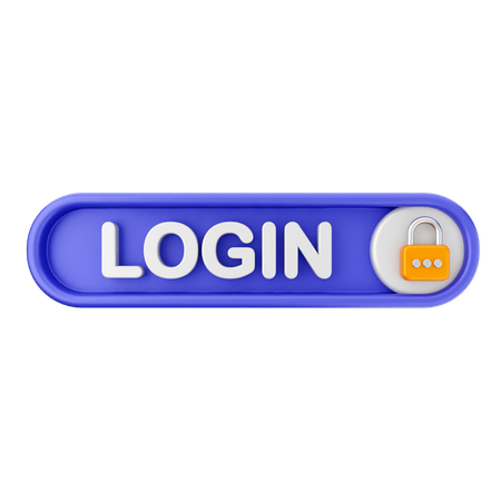 Botão de texto de login  3D Icon