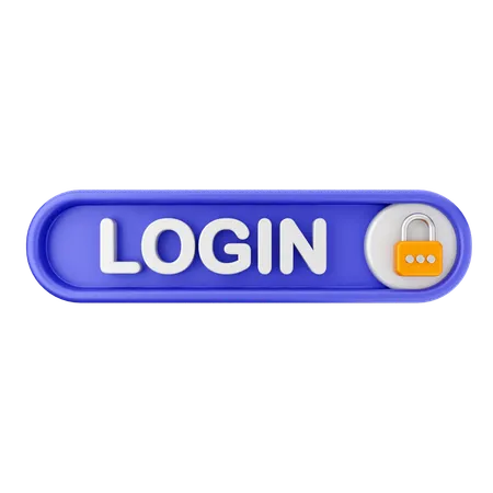 Botão de texto de login  3D Icon