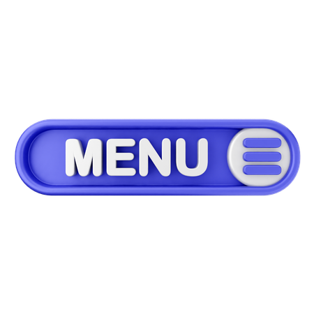 Botão de texto do menu  3D Icon