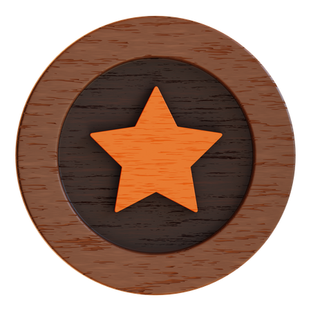 Botão estrela  3D Icon