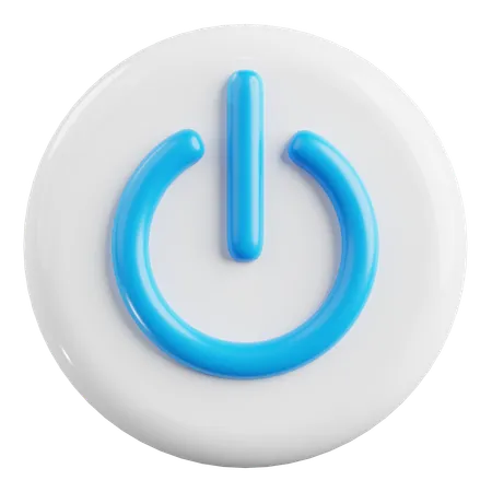 Botão de energia  3D Icon