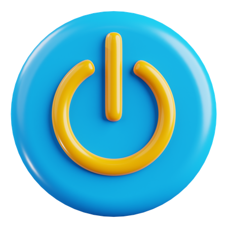 Botão de energia  3D Icon