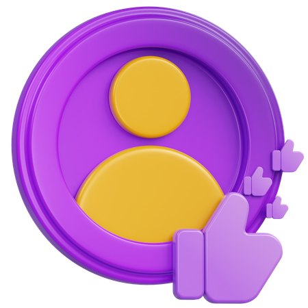 Botão curtir  3D Icon