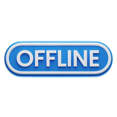 Botão offline  3D Icon