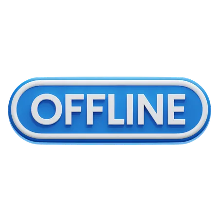 Botão offline  3D Icon