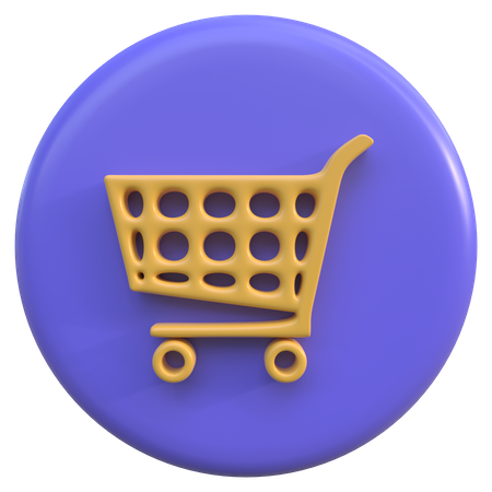 Botão do carrinho de compras  3D Icon