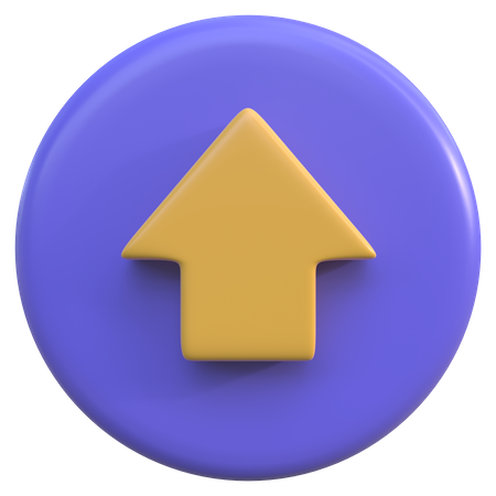 Botão para cima  3D Icon