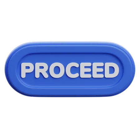 Botão prosseguir  3D Icon