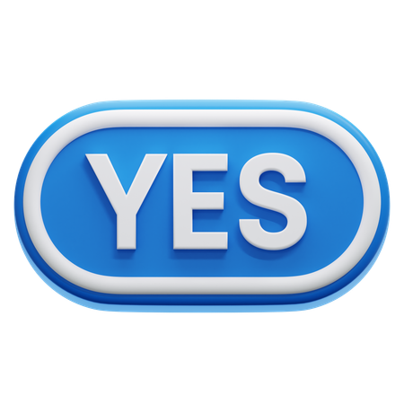 Botão sim  3D Icon
