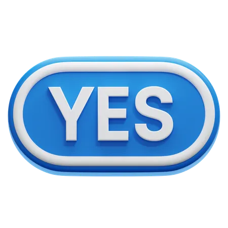 Botão sim  3D Icon