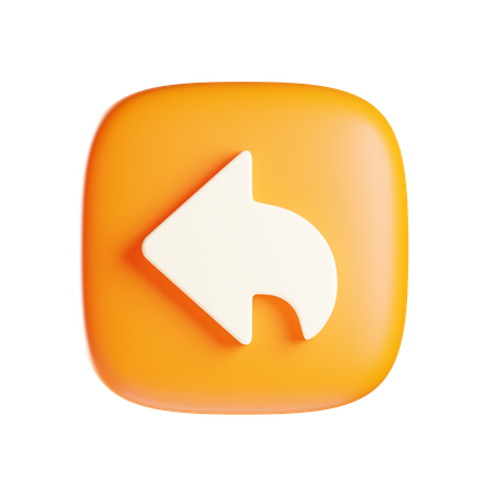 Botão "voltar  3D Icon