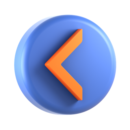 Botão "voltar  3D Icon