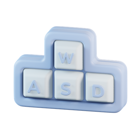 Botão wasd  3D Icon