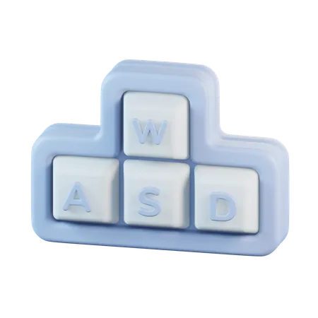 Botão wasd  3D Icon