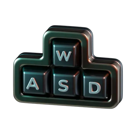 Botão wasd  3D Icon