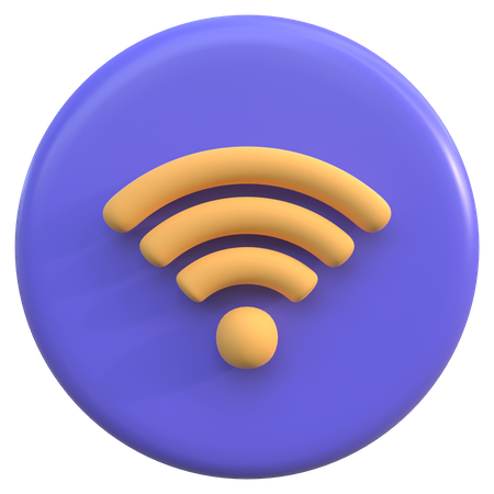 Botão wi-fi  3D Icon