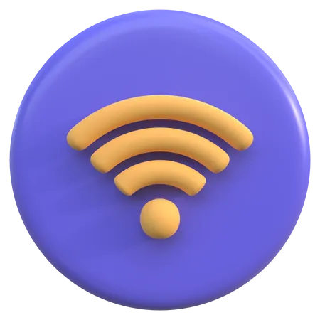 Botão wi-fi  3D Icon