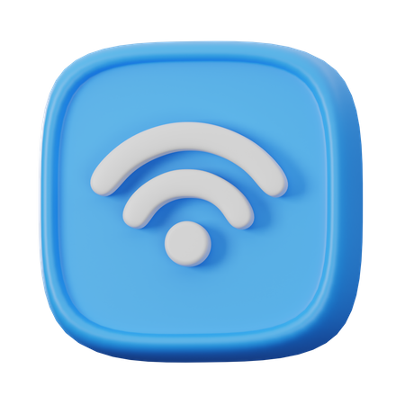 Botão wi-fi  3D Icon