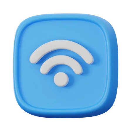 Botão wi-fi  3D Icon